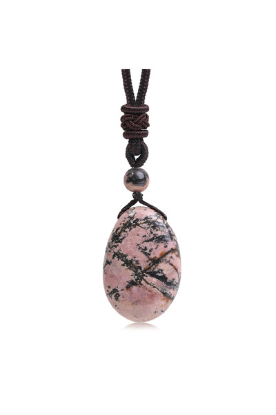 Choice Rhodochrosite Natural Gemstone Amethyst Rose Quartz Clear Quartz Neckl...