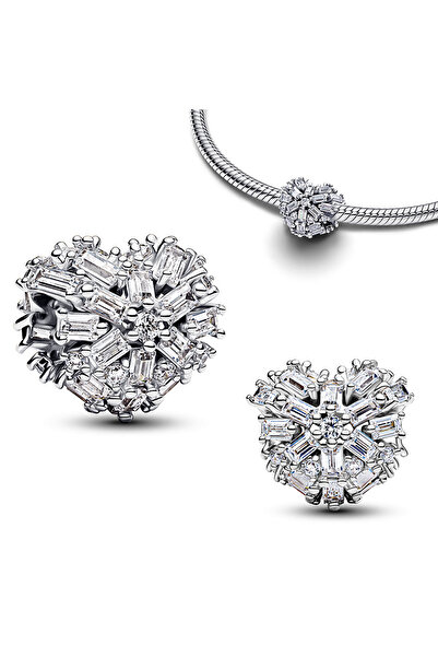 Choice قلادة ندفة الثلج AMC7300، مصنوعة من الفضة الإسترليني عيار 925، مزينة ب...