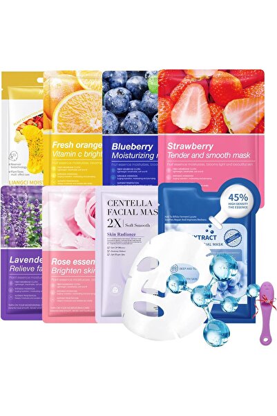 Other Collagen Essence Sheet Facial Masks, Pack of 8 Hydrating Facial Sheet M...