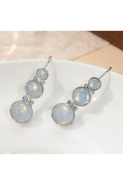 Choice WHITE T646 Fashion Exquisite Synthetic Moonlight Stone Silvery Plated ...