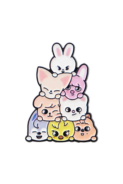 Choice 1 دبوس معدني رائع للأولاد مطلي بالمينا، مزين برسومات حيوانات كرتونية ل...