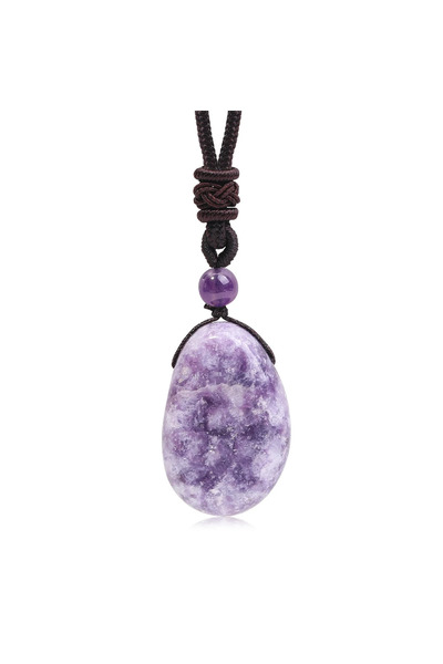 Choice Purple Jade Natural Gemstone Amethyst Rose Quartz Clear Quartz Necklac...