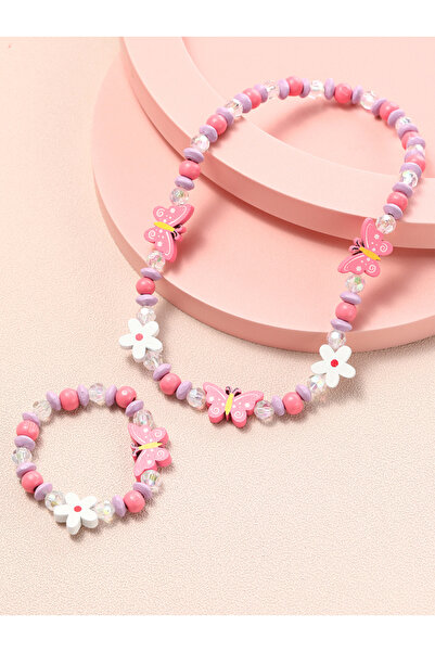Choice QT052-01 2Pcs Children Girls Wooden Animal Pendant Necklace with Brace...