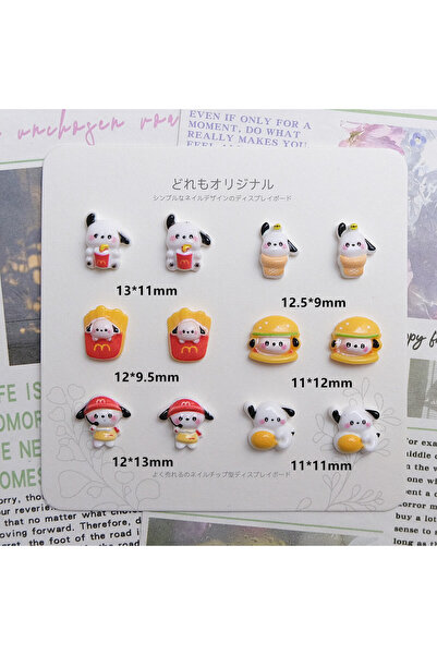 Choice MINISO Mix-50Pcs 100Pcs/Pack Pompompurin Burger Nail Charms - Cute Res...