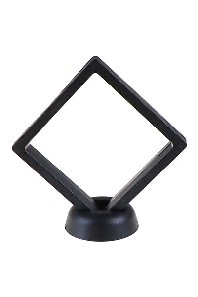 Choice حامل مجوهرات ثلاثي الأبعاد عائم أسود اللون، مقاس واحد - حامل معلق للعم...