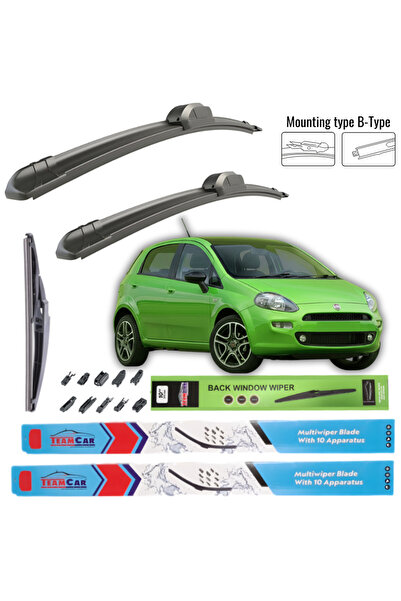 TEAMCAR Wipers Fiat Punto 5 doors (199) 2012-2018 - Complete Set