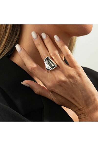 Choice Style 2 KunJoe 2026 Fashion Rhinestone Acrylic Rings Women Vintage Sim...