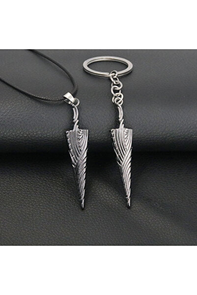 Choice 2pcs Game Hollow Knight Bone Nail Logo Keychain Necklace Jewelry Gift ...