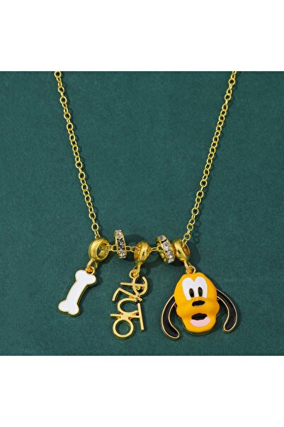 Miniso قلادة بلوتو من ديزني ميكي، رقم XL3440، سلسلة رقبة على شكل كلب بلوتو ال...