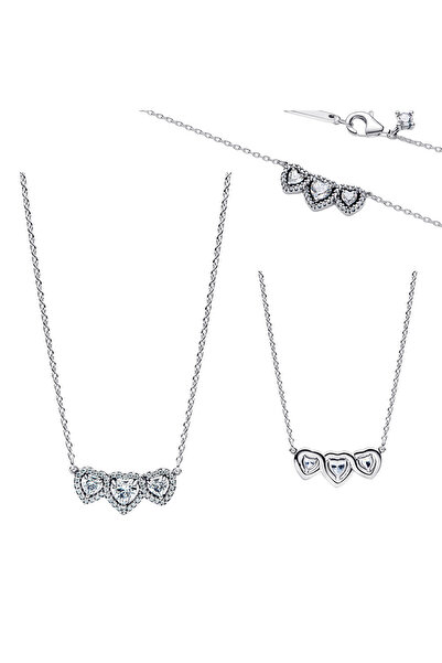 Choice قلادة AMN042 ملونة على شكل قلب، أصلية من الفضة الإسترليني عيار 925، قل...