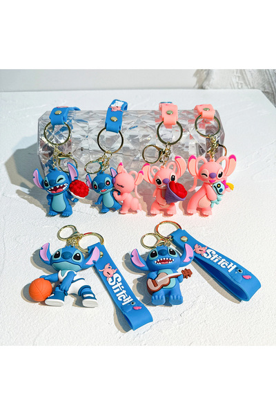 Choice ٦ قطع من سلاسل مفاتيح ليلو وستيتش، سلسلة مفاتيح أنمي ستيتش، سلسلة مفات...