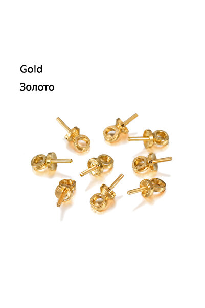Choice 3mm x100pcs Gold 1 Bag Brass Half hole Charms Pins Pendant Screw Eye P...