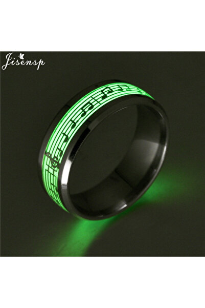 Choice 10 837 2024 Stainless Steel Glowing In Dark Heart Finger Rings for Men...