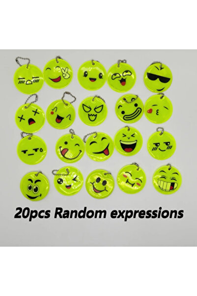 Choice ٢٠ قطعة بألوان عشوائية، ٥٠/٣٠/٢٠/١٠ قطع، سلسلة مفاتيح عاكسة بإضاءة ليل...