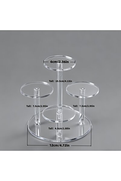 Choice حامل عرض أكريليك متعدد الأشكال بأربعة رؤوس، يُستخدم لعرض المجوهرات وال...