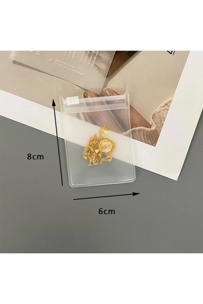 Choice 5 قطع من أكياس EVA شفافة غير لامعة بسحاب، مقاس 6×8 سم، قابلة لإعادة ال...