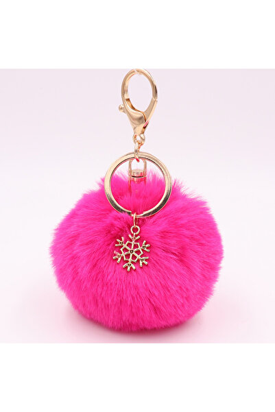 Choice سلسلة مفاتيح بتصميم ندفة الثلج بلون أحمر وردي عصري سادة، سلسلة مفاتيح ...