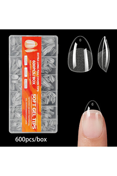 Choice 600 قطعة، 240/330/600 قطعة، أطراف أظافر لوزية قصيرة للغاية - جل ناعم، ...
