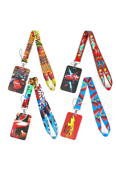 Choice مجموعة من 4 قطع من حبل تعليق المفاتيح بتصميم سيارة لايتنينج ماكوين، من...