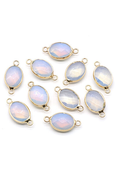 Choice قطعتان من أحجار الأوبال الطبيعية المصقولة، مقاس 25 × 13 مم، موصلات على...