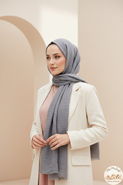 Mumulayf Bambu Kraş Şal GRİ ÜTÜ ISTEMEYEN HAVA ALAN ÖZEL DOKUSU GENİŞ EBATLI ...