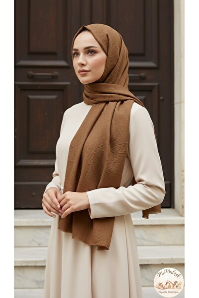 Mumulayf Bambu Kraş Şal Kahverengi ÜTÜ ISTEMEYEN HAVA ALAN ÖZEL DOKUSU GENİŞ ...