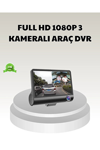 Epilons Cameră DVR auto 3 în 1 170 °   Unghi larg, Full HD și asistență la pa...