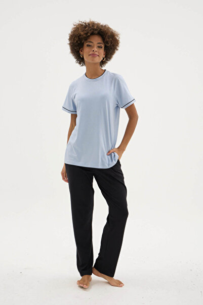 PURİFİCADO Νέα σεζόν Γυναικείο Σετ Πιτζάμες με Κοντό Μανίκι και Λαιμόκοψη Ποδ...