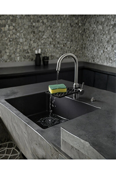 Epilons Faucet Mounted Sponge Organizer with Hygienic Drainage and Practical ...