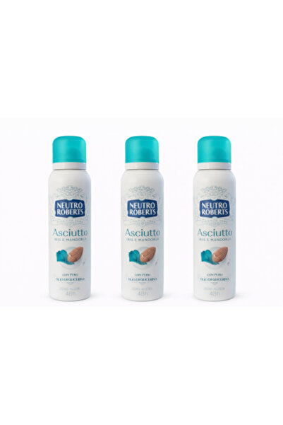 Neutro Roberts Set 3 x Deodorant spray Asciutto Iris & Migdale 150 ml