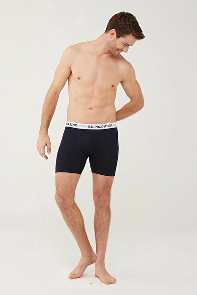 U.S. Polo Assn. 80453 Men's Navy Blue Single Long Boxer Briefs