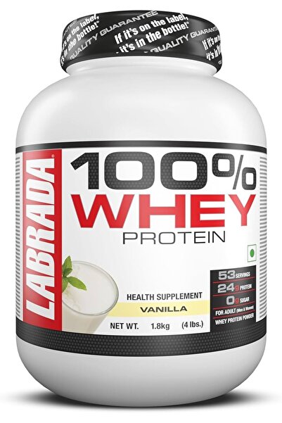 Labrada بروتين مصل اللبن 100%، 4.13 رطل، بنكهة الفانيليا