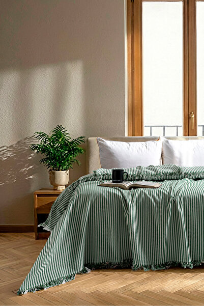 CÇE HOME TEKSTİL غطاء سرير حديث متعدد الأغراض من قماش البيكيه 220 × 240 سم