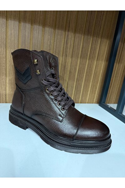 FKSHOES UZUN BOĞAZ POSTAL MODEL KAHVERENGİ BOT AYAKKABI