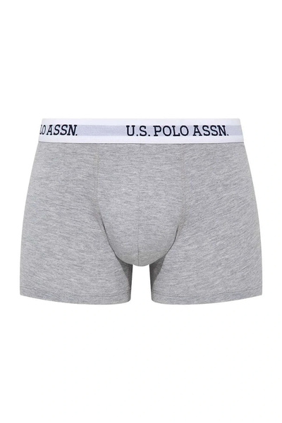 U.S. Polo Assn. Чоловічий боксерський трус з бавовняного меланжу сірого кольо...