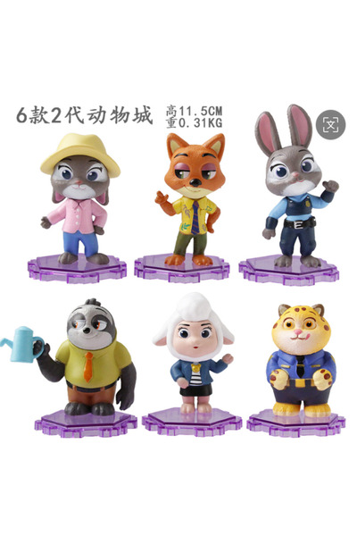 BANDAI مجموعة من 3 مجسمات حيوانات زوتوبيا المذهلة (الأرنب، جودي هوبس، الثعلب،...