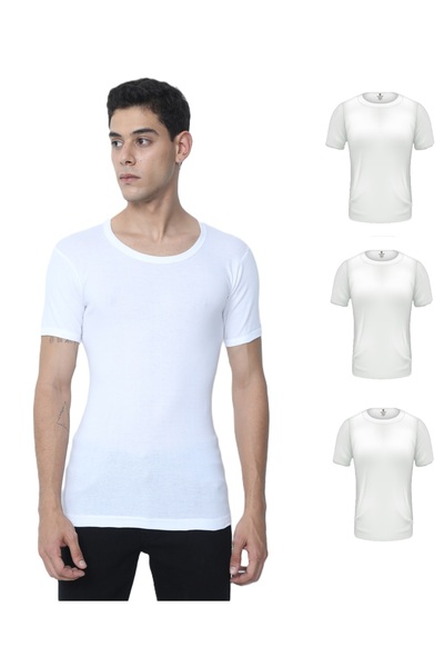 OSCAR JEANS 3-Pack Premium 100% Cotton Super Combed Men's Vest Tee Undershirt...