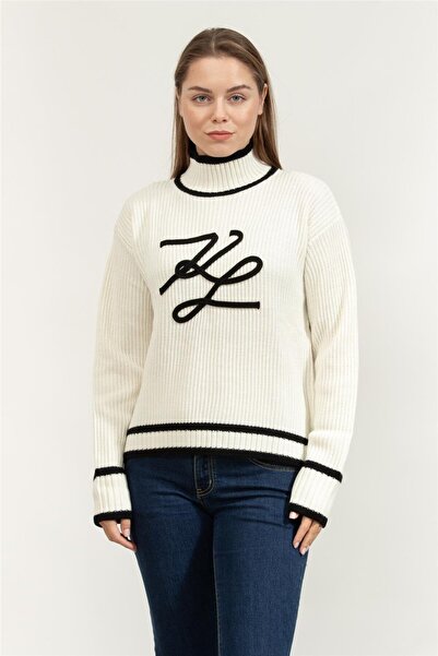 Karl Lagerfeld Soutache Autograph Kadın Triko