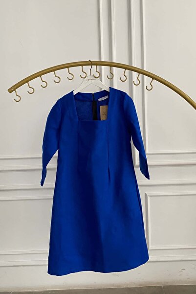 Yağmur Butik Rochie din flanelă cu guler pătrat