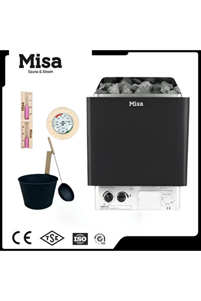 Misa 9 KW Sauna Sobası Her şey Dahil Paket MSHFP90