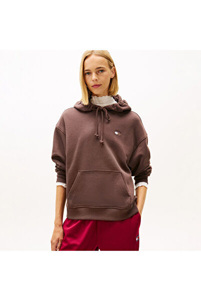 Tommy Hilfiger Bxy Badge Kadın Kahverengi Sweatshirt