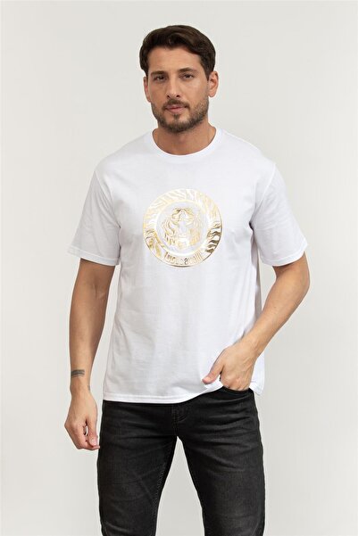 Just Cavalli Erkek Bisiklet Yaka T-Shirt