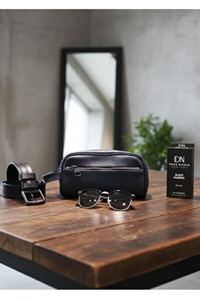 Duke Nickle Men's Bag Belt Glasses Perfume 4-Piece Luxury Stylish Gift Set –