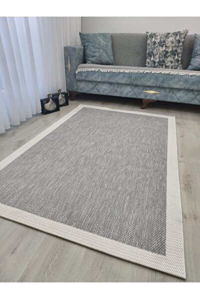 Halise Home Sisal jüt Bordürlü Halı Mutfak Halısı Yolluk