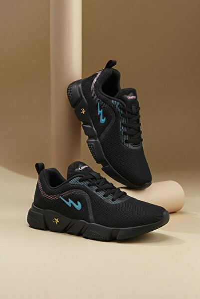 Campus Women’s Black Comfort Low Top Sneakers – Clean Monotone Design that In...