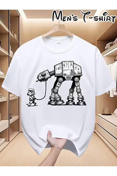 İSMTEXS تي شيرت رياضي للجنسين بأكمام قصيرة وطباعة حصان تروجان