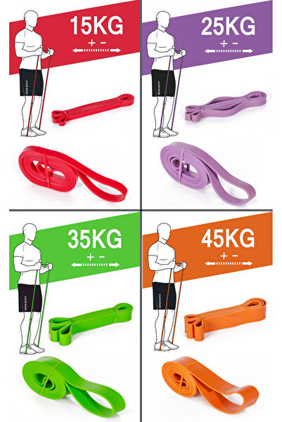 Spor Byfit 15 Kg Hafif, 25 Kg Orta, 35 Kg Yüksek ve 45 Kg Profesyonel Dirençl...