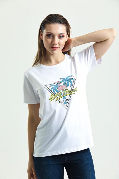 MODA 100% Cotton Colorful Printed Women's T-Shirt