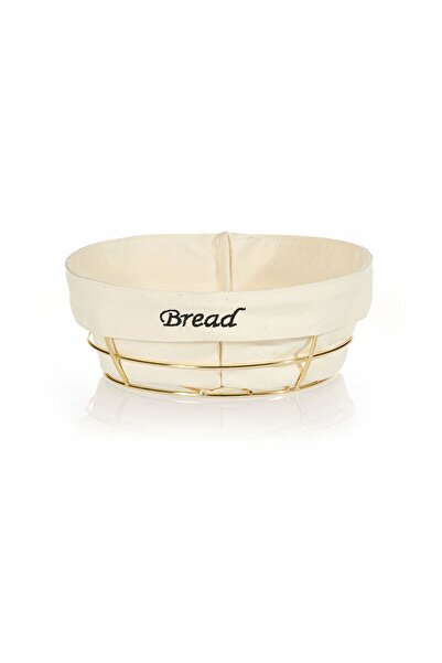 Biradlı Round Bread Basket with White Cloth