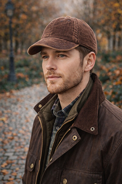 Külah Men's Premium Vintage Velvet Hat - Brown